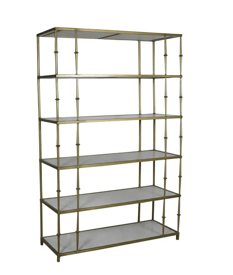Glam Marble & Brass Open Shelf - Matthew Izzo Collection 1