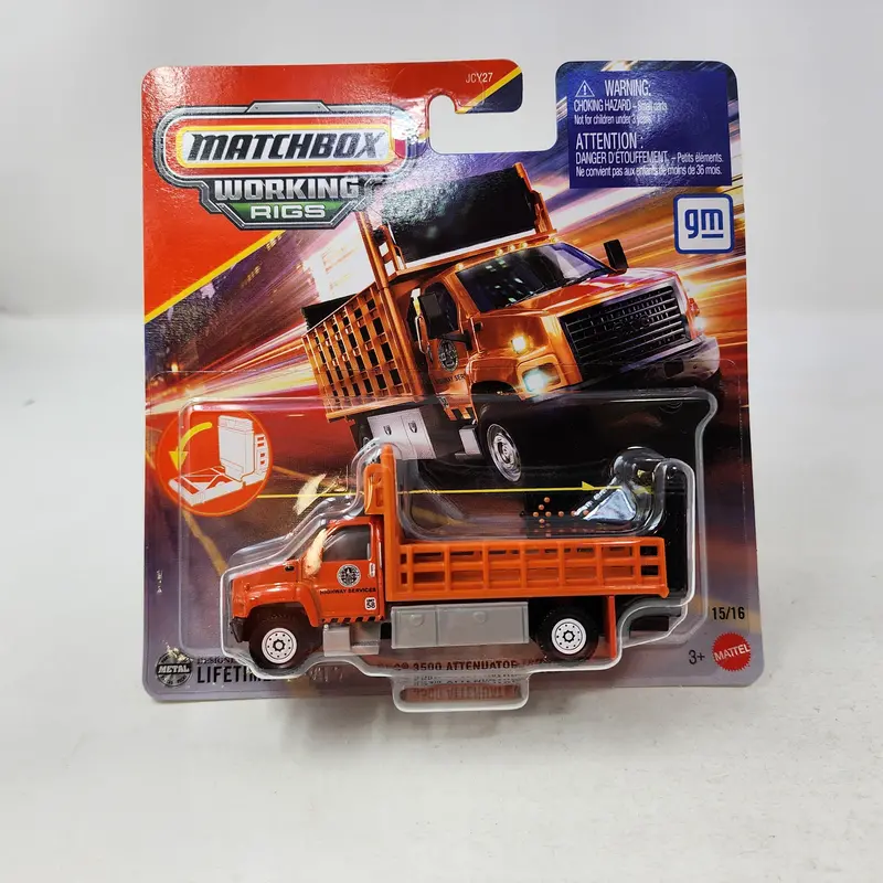 Gmc 3500 Attenuator Truck #15 * 2025 Matchbox Working Rigs Case F 1