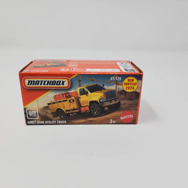 Gmc 3500 Utility Truck #47 * Yellow * 2025 Matchbox Power Grabs Case F 1