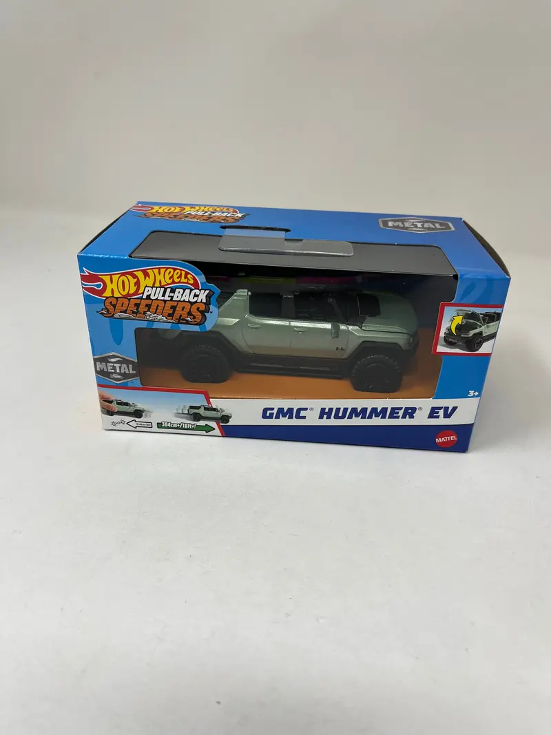 Gmc Hummer Ev * Green * 2024 Hot Wheels Pull-Back Speeders 1:43 Scale 1