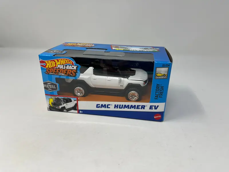 Gmc Hummer Ev * White * 2024 Hot Wheels Pull-Back Speeders 1:43 Scale 1