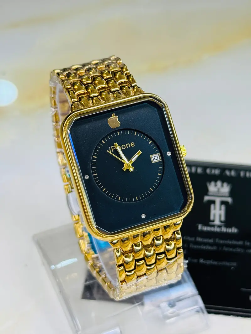 Gold Black Apple Seamer Platinum Watch 1