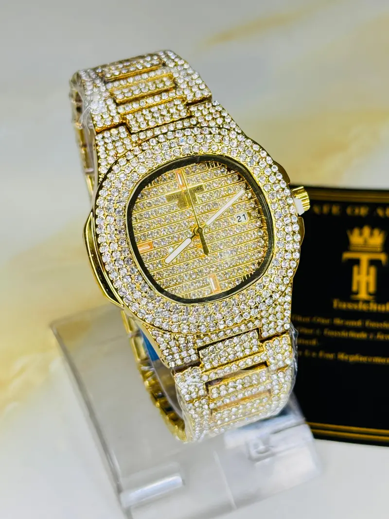 Gold Iced Out Pp Branded Premium Watch 1