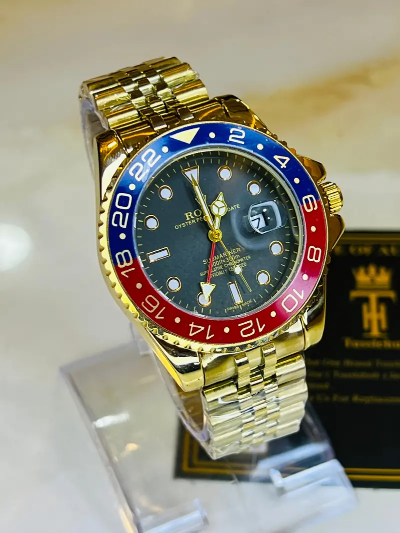 Gold Pepsi Chain Strapped Submariner Watch 1