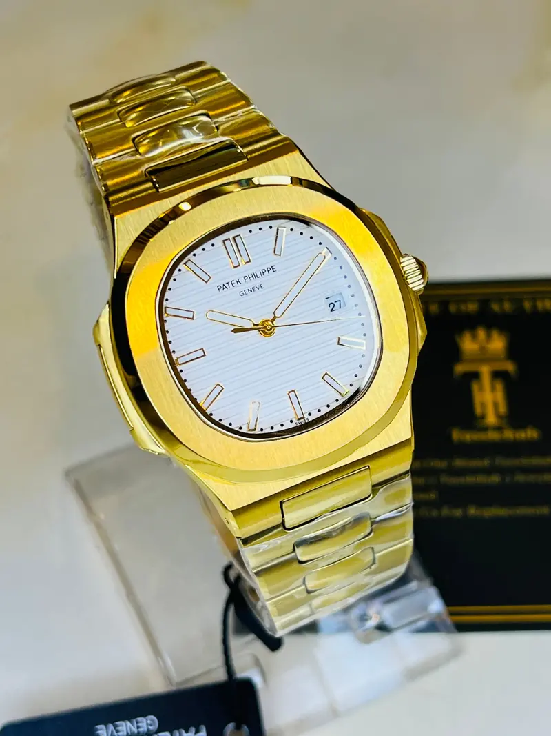 Gold White Automatic Nautilus Super Clone Watch 1