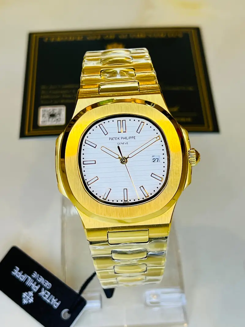 Gold White Automatic Nautilus Super Clone Watch 2