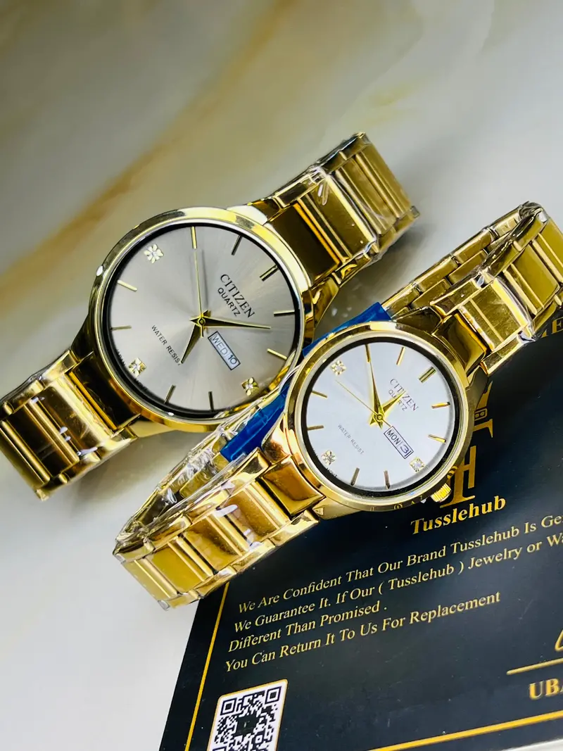 Gold White Axiom Couple Watch 2