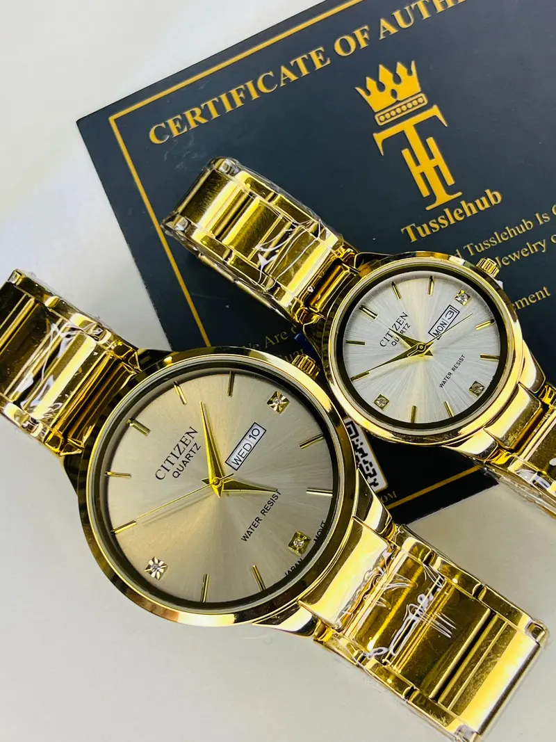 Gold White Axiom Couple Watch 3