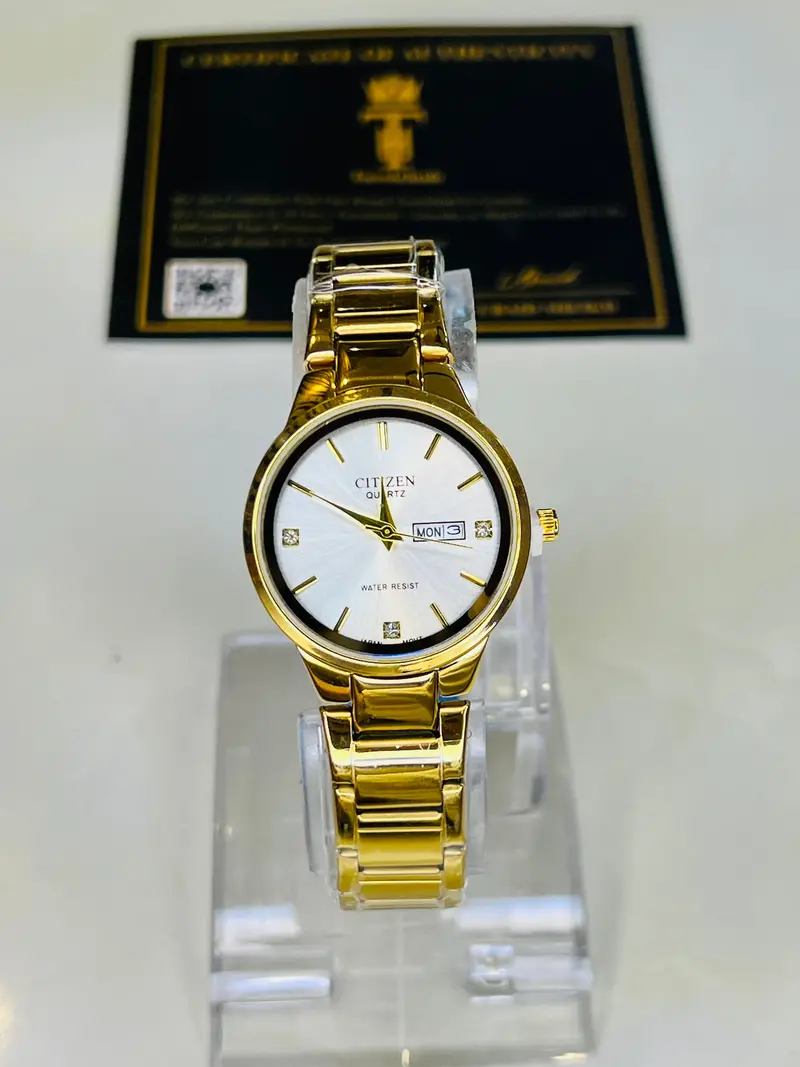 Gold White Axiom Couple Watch 3