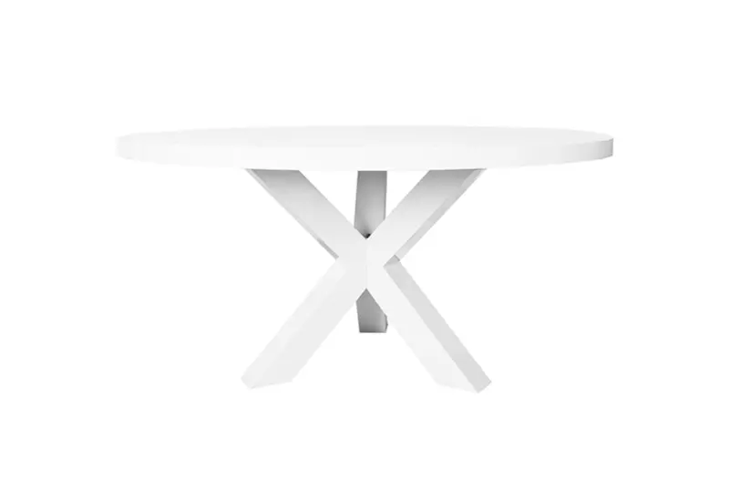 Greer 60" Round White Lacquer Dining Table 1