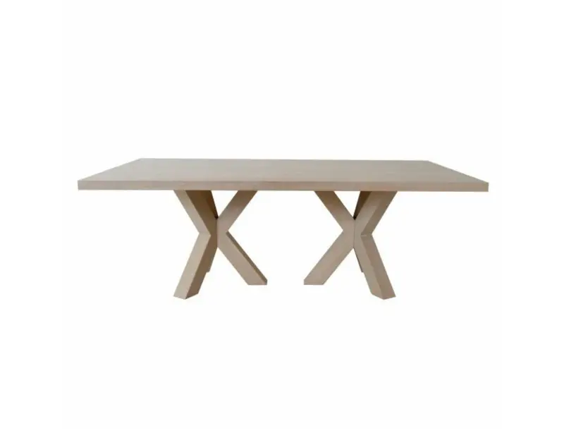 Haines 86" Cerused Oak Dining Table 1