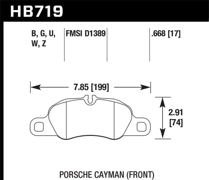 Hawk 09-11 Porsche 911 Carrera / 13-16 Porsche Boxster Dtc-60 Race Front Brake Pads 2