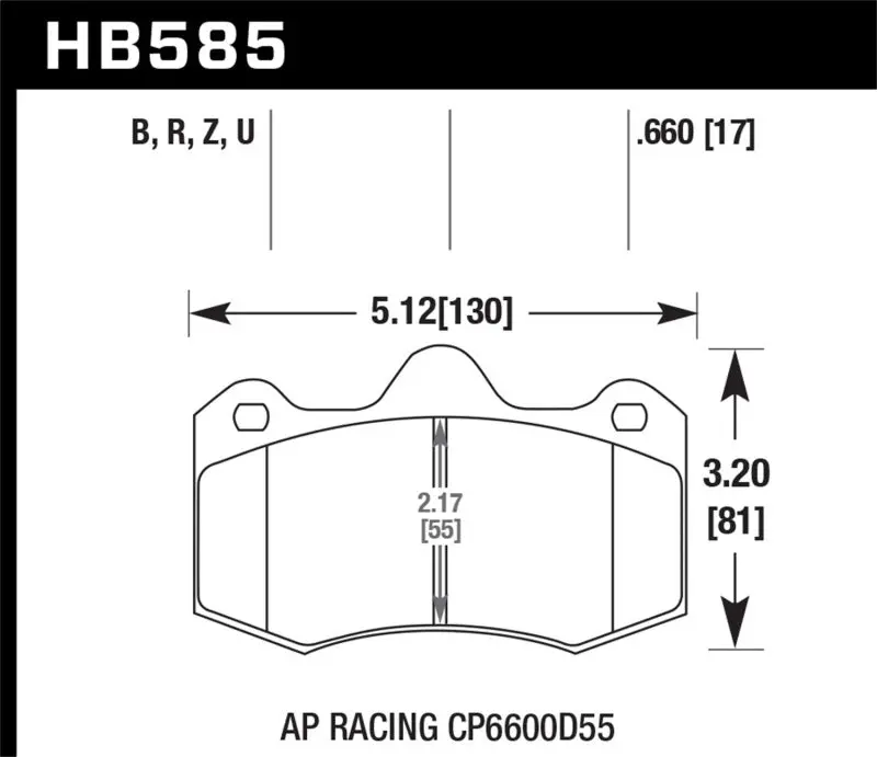 Hawk 12-14 Mclaren Mp4-12C Hps 5.0 Front Brake Pads 2
