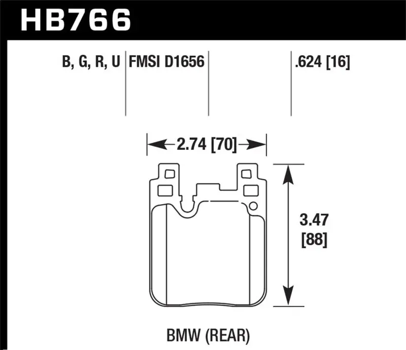 Hawk 14-20 Bmw 2-Series / 12-18 Bmw 3-Series Hp+ Street Rear Brake Pads 2
