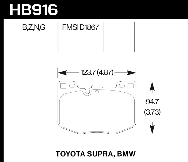 Hawk 2020 Toyota Supra / 19-20 Bmw Z4 Dtc-60 Front Brake Pads 2