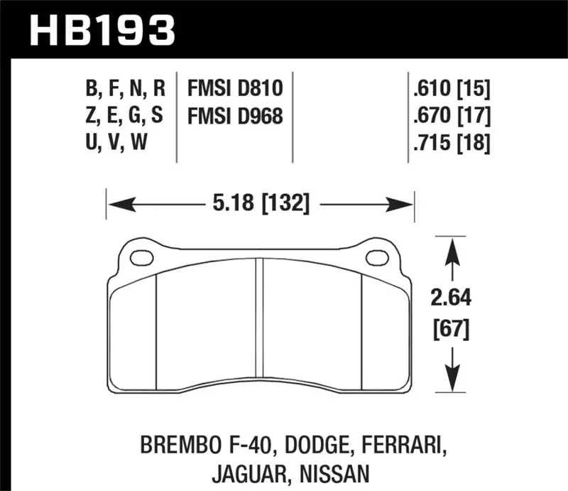 Hawk Rotora Fc4 Dtc-60 Race Brake Pads 2