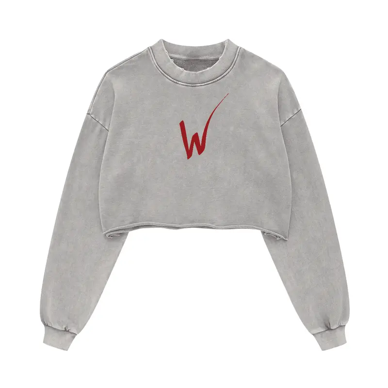 Heavyweight Washed Cropped Crew Neck 1