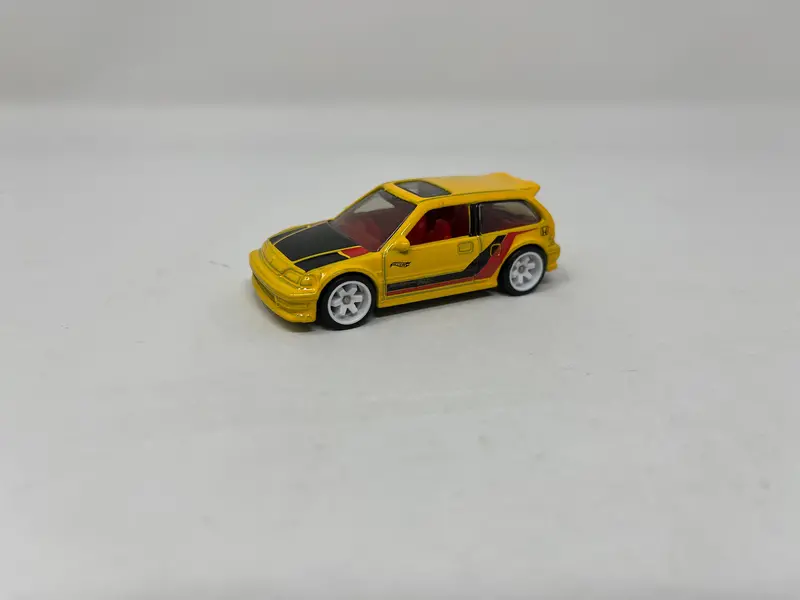 Honda Civic Ef * Hot Wheels 1:64 Scale Custom Build W/ Rubber Tires 1