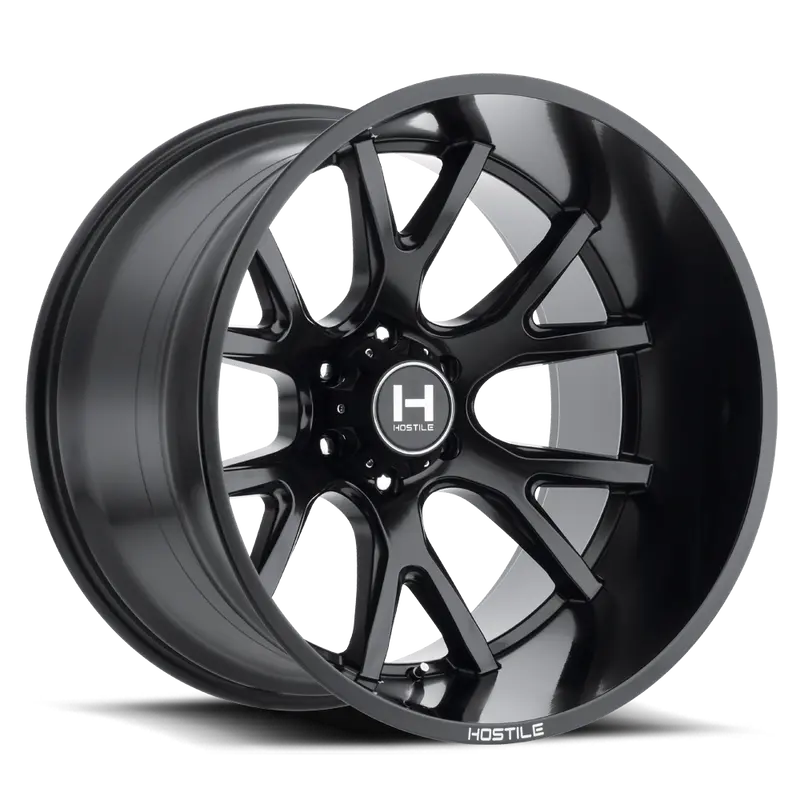 Hostile H113 Wheel 6Lug Full Satin Black 22X14-1000 1