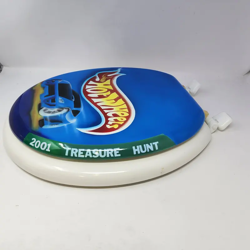 Hot Wheels 2001 Treasure Hunt Seat * Enamel Wood Composition Toilet Seat 2