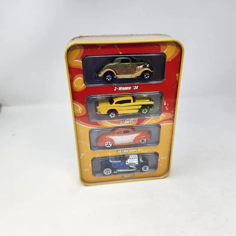 Hot Wheels Since 68 4-Pack Hot Rods In Metal Tin 1