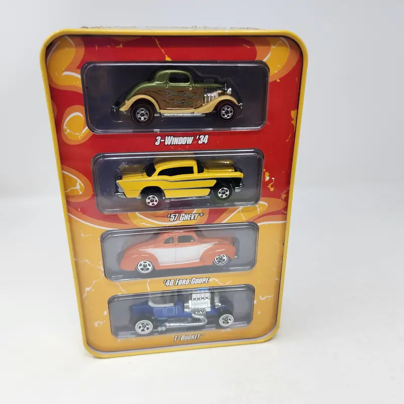 Hot Wheels Since 68 4-Pack Hot Rods In Metal Tin 2