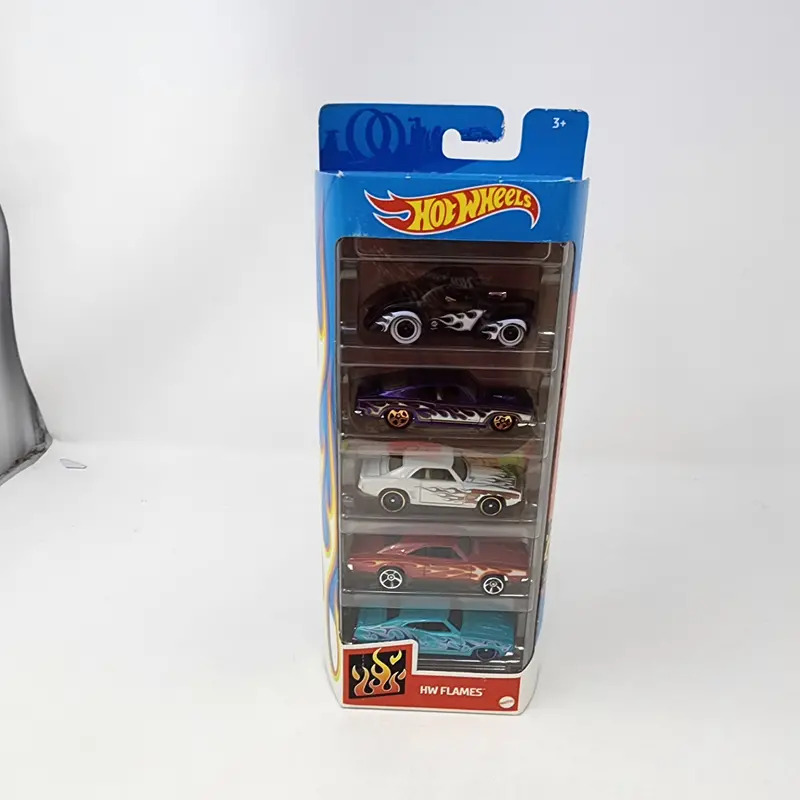 Hw Flames * 5 Pack * Hot Wheels Gift Pack Camaro, Falcon, Charger 1