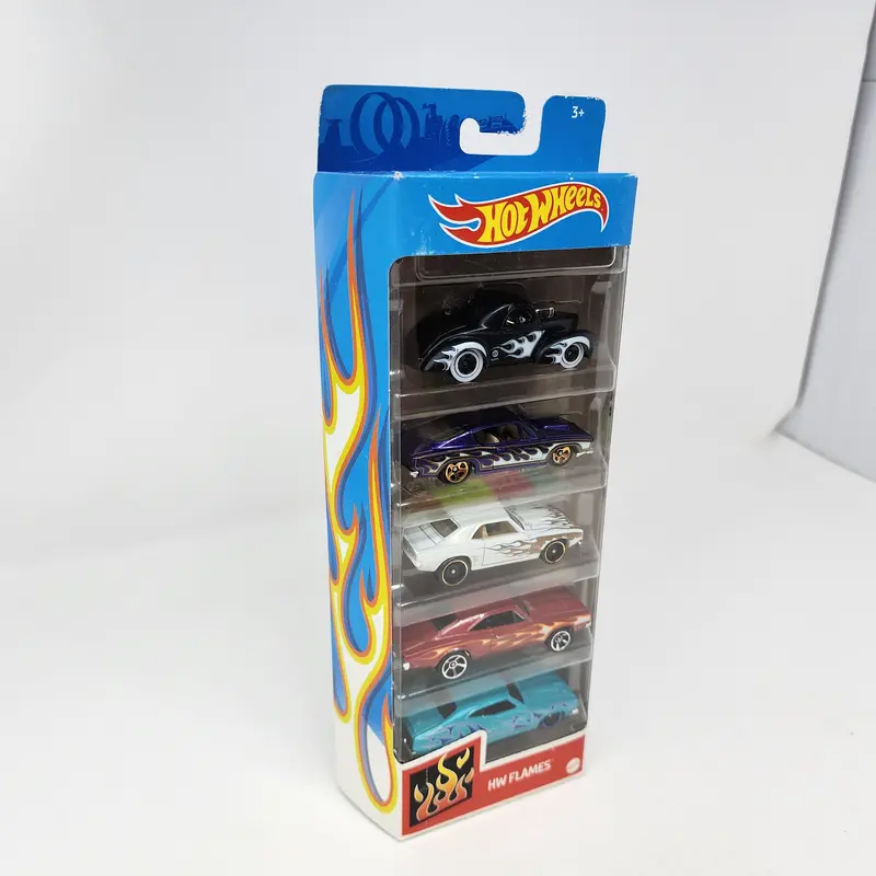 Hw Flames * 5 Pack * Hot Wheels Gift Pack Camaro, Falcon, Charger 2