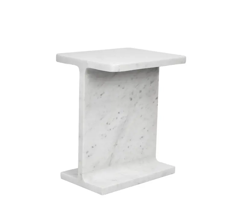 I Beam Marble Side Table - Matthew Izzo Collection 1