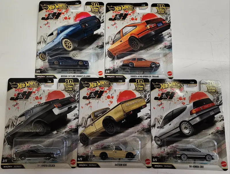 Japan Historics 5 * 5 Car Set * 2026 Hot Wheels Car Culture * Case P 1