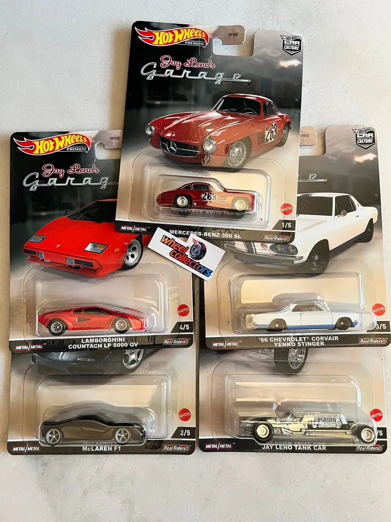 Jay Leno's Garage Complete 5 Car Set * 2022 Hot Wheels Car Culture Case N 1