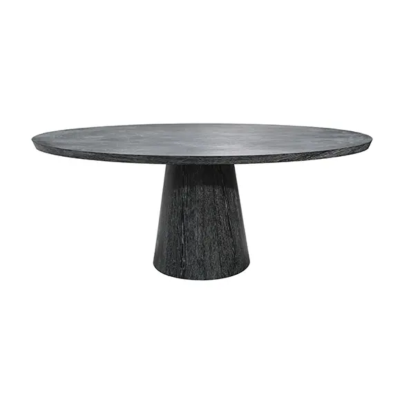 Jefferson 86" Oval Pedestal Dining Table - White Lacquer, Cerused Oak Or Black Cerused Oak 2