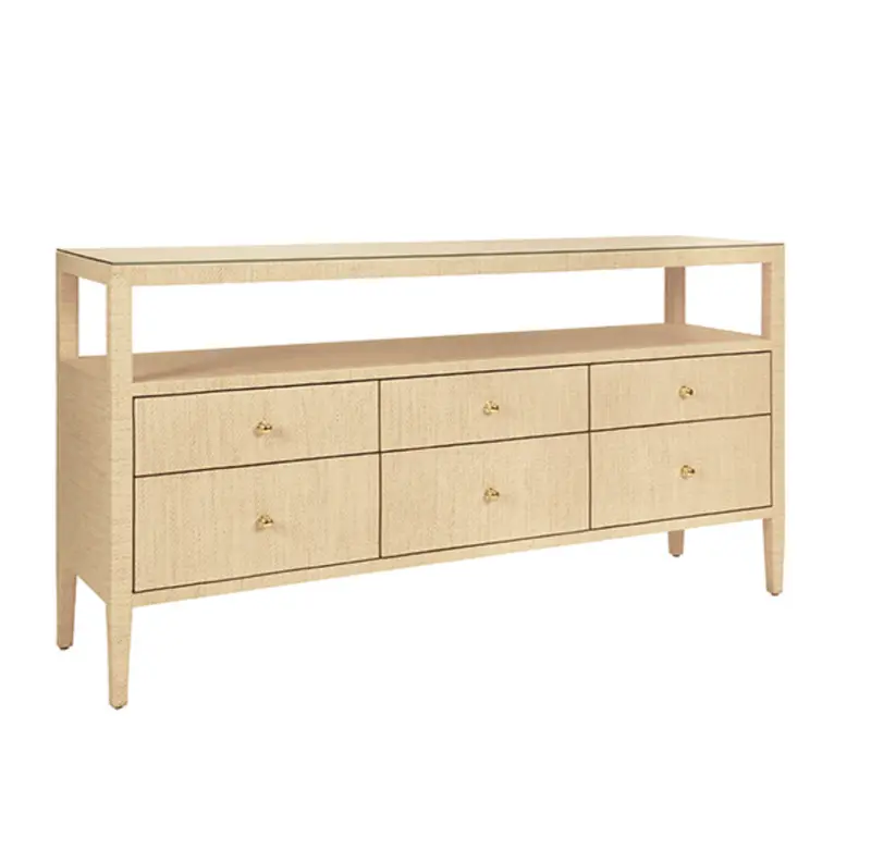 Jordan Natural Grasscloth Console Table 2