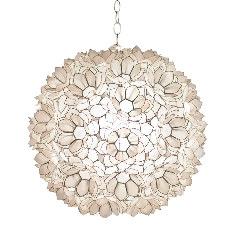 Jupiter Floral Capiz Shell 20" Pendant 1