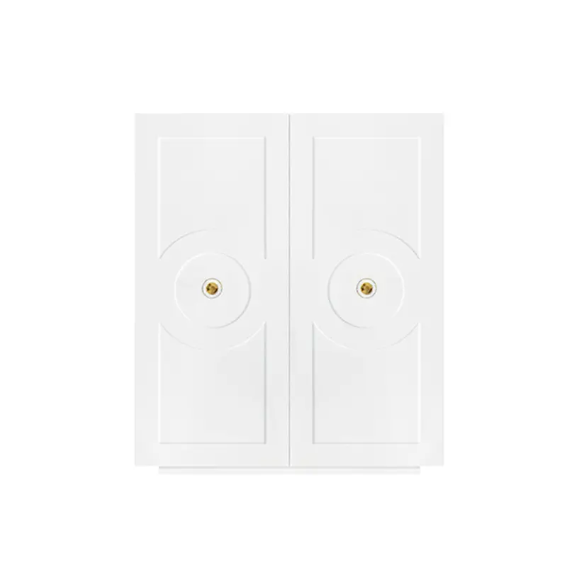 Justine Glossy White Lacquer Storage Cabinet 1