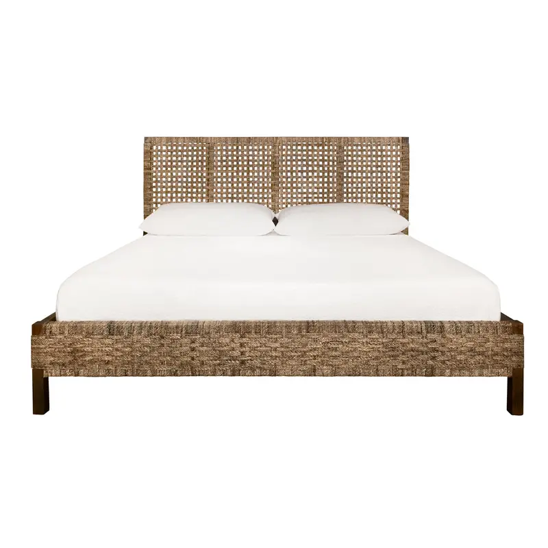Karina Seagrass Headboard & Footboard W/Side Rails - King, Queen, Or Twin 1