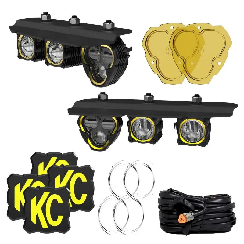 Kc Hilites 2021+ Ford Bronco Flex Era 3 Dual Mode Sae Fog Light Pocket Kit 1