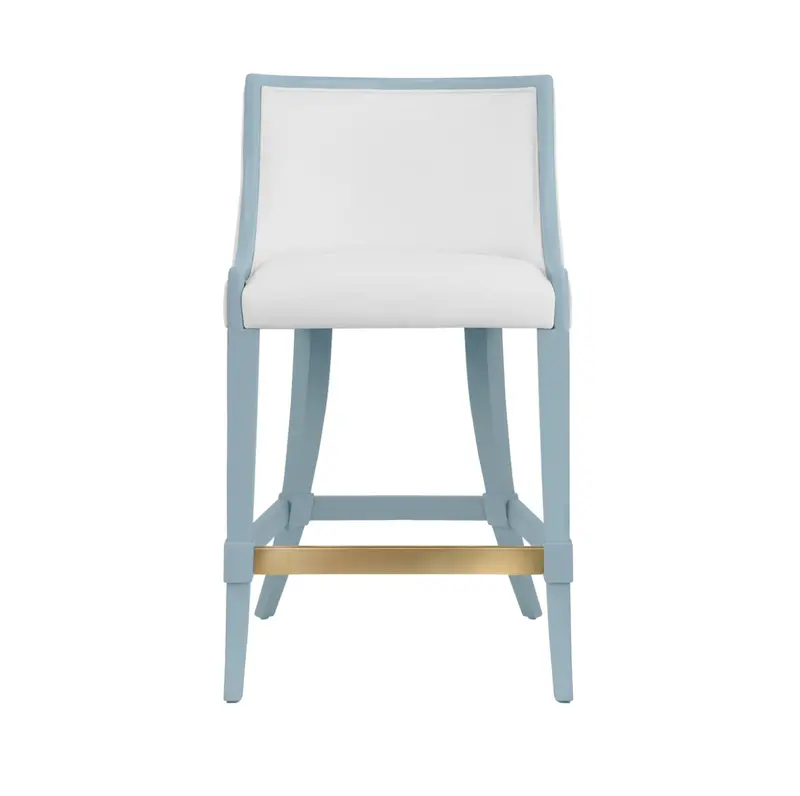 Keaton Counter Stool - Matte Light Blue Lacquer 1