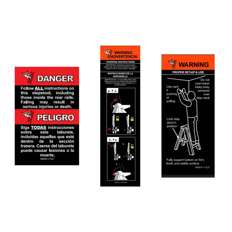 Label Kit (English/Spanish) For Safety Step 1
