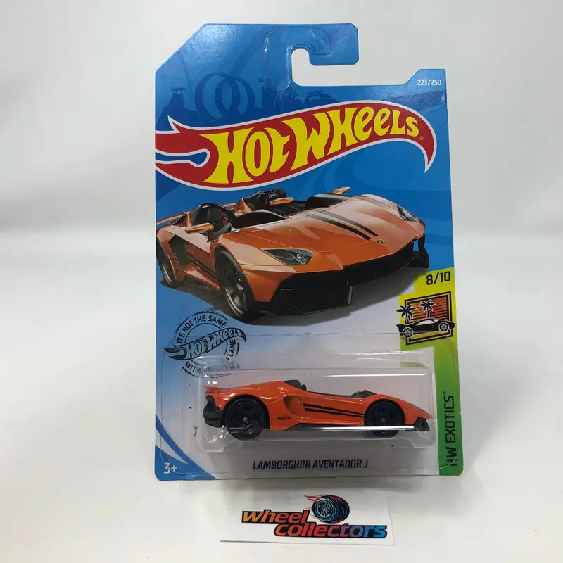 Lamborghini Aventador J #223 * Orange  * 2019 Hot Wheels 1