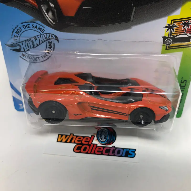 Lamborghini Aventador J #223 * Orange * 2019 Hot Wheels 2