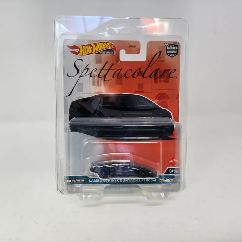 Lamborghini Countach Lp! 800-4 * Black Chase * 2025 Hot Wheels Car Culture Spettacolare 1