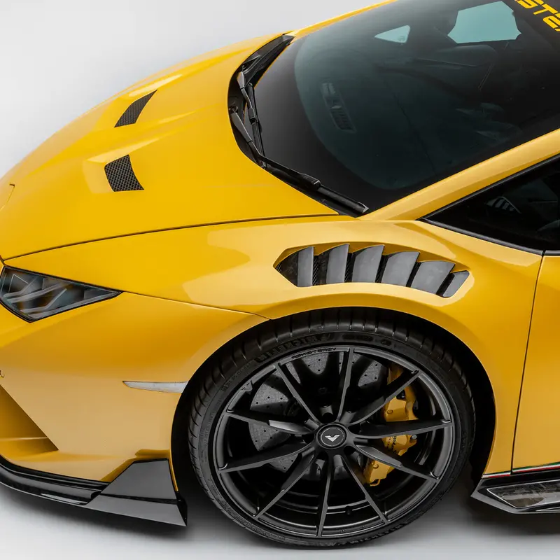 Lamborghini Huracan Performante Vicenza Edizione Aero Front Fenders W/Integrated Vents And Splash Shields (Carbon Matrix) 1