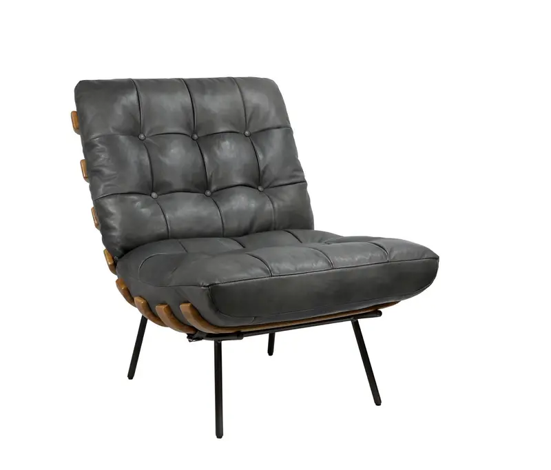 Langdon Rustic Leather Lounge Chair - Matthew Izzo Collection 1