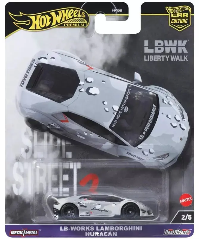 Lb-Works Lamborghini Huracan * 2024 Hot Wheels Slide Street 2 Car Culture Case H Release 1