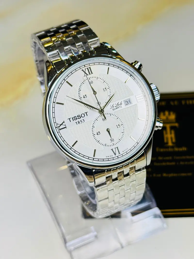 Le Lode Silver Chain Chronograph Dial Tissot Watch 2