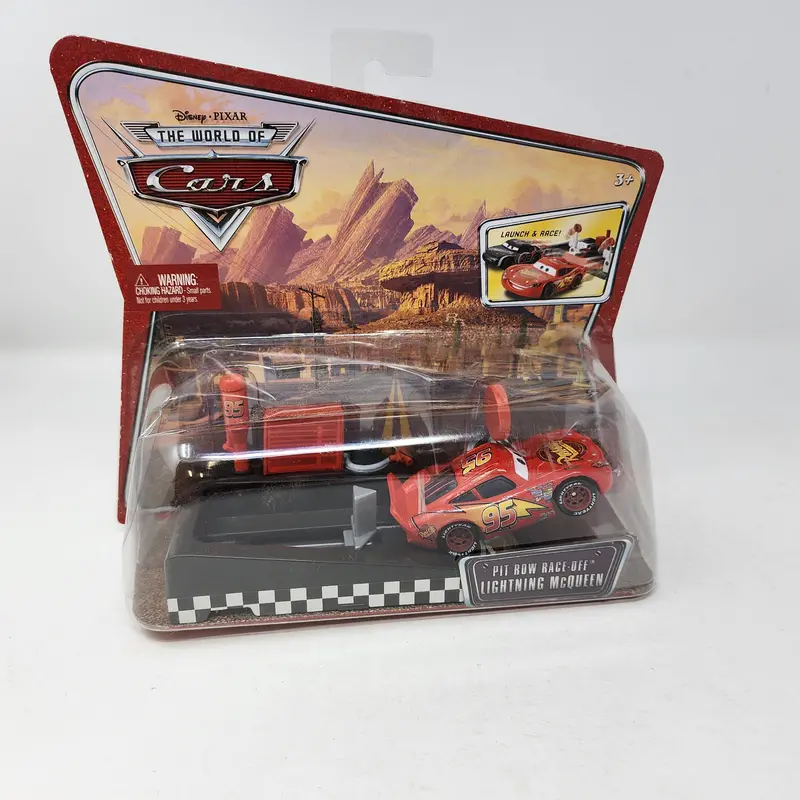Lightning Mcqueen Pit Row Race-Off * Disney Pixar The World Of Cars 1