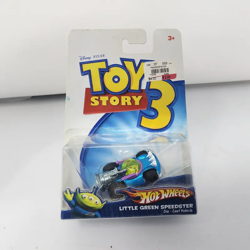 Little Green Speedster * Hot Wheels Character Cars Toy Story 3 1