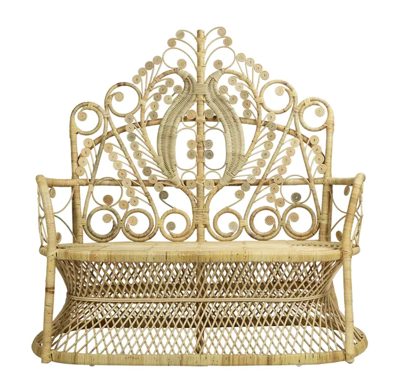 Lollipop Rattan Peacock Loveseat - Matthew Izzo Collection 1