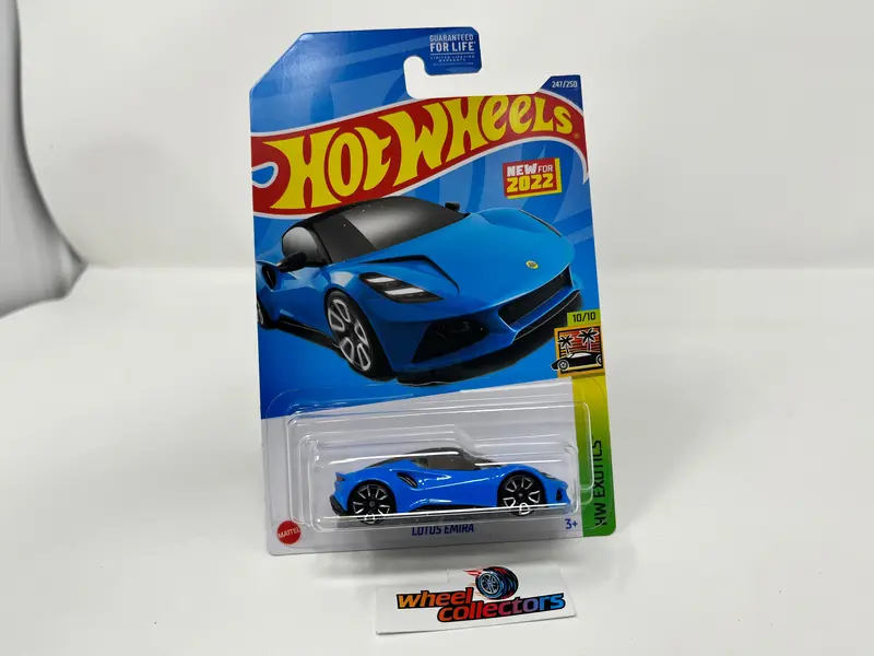 Lotus Emira #247 * Blue * 2022 Hot Wheels Usa Card 1